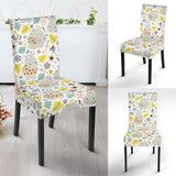 Hippopotamus Pattern Print Design 05 Dining Chair Slipcover