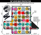 Colorful Sheep Pattern Loveseat Couch Cover Protector