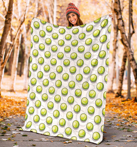 Tennis Pattern Print Design 05 Premium Blanket