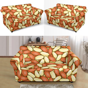 Peanut Pattern Background Loveseat Couch Slipcover