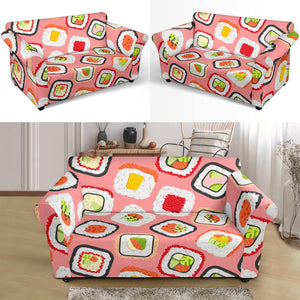 Sushi Roll Pattern Loveseat Couch Slipcover