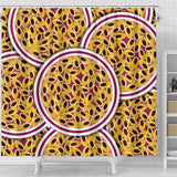 Passion Fruit Seed Pattern Shower Curtain Fulfilled In US