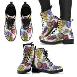 Grape Pattern Leather Boots