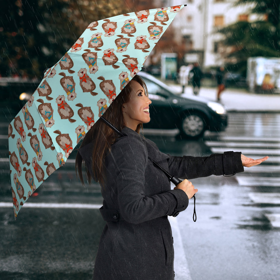 Otter Pattern Background Umbrella