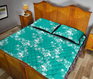 Dolphin Sea Shell Starfish Pattern Quilt Bed Set