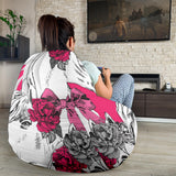 Horse Head Rose Pattern Bean Bag Cover