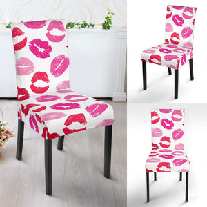 Lips Pattern Print Design 05 Dining Chair Slipcover