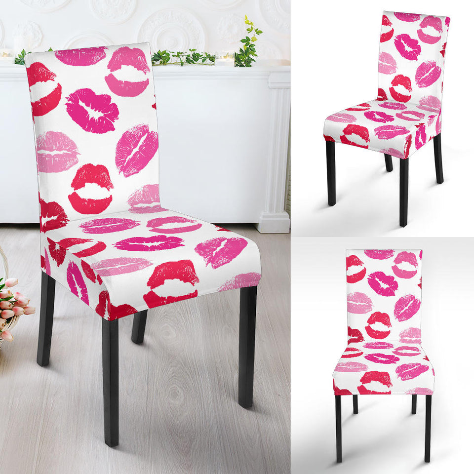 Lips Pattern Print Design 05 Dining Chair Slipcover