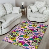 Colorful Suger Skull Pattern Area Rug