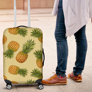 Pineapple Pattern Pokka Dot Background Luggage Covers