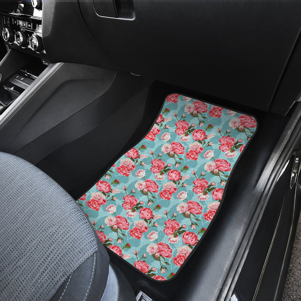 Rose Pattern Print Design 03 Front Car Mats