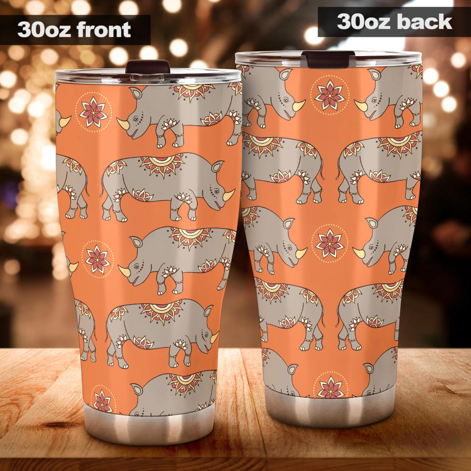 Rhino Pattern Theme Tumbler