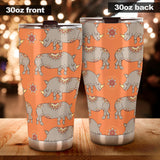 Rhino Pattern Theme Tumbler