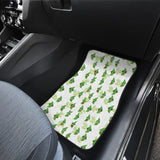 Green Peas Pattern Print Design 04 Front Car Mats