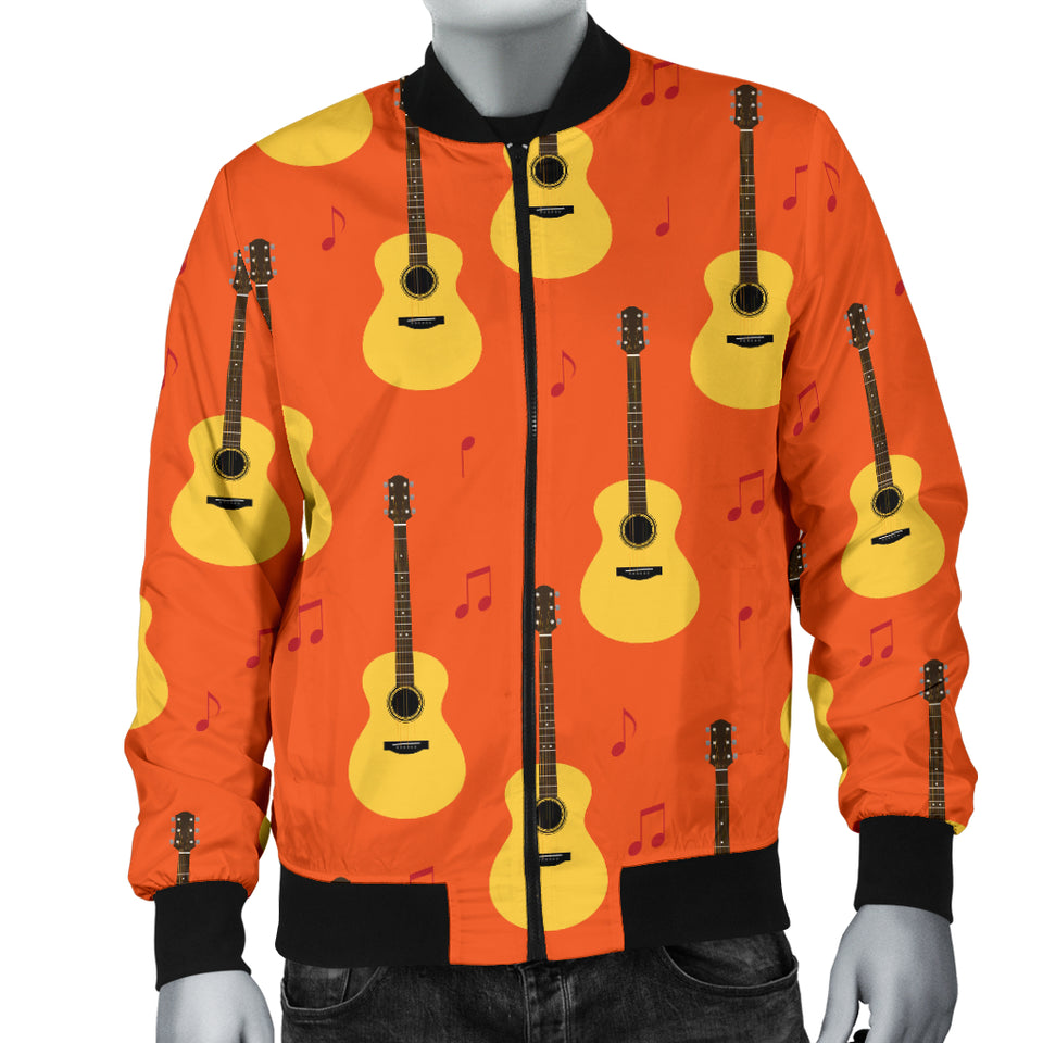 Classice Guitar Music Pattern Men Bomber Jacket