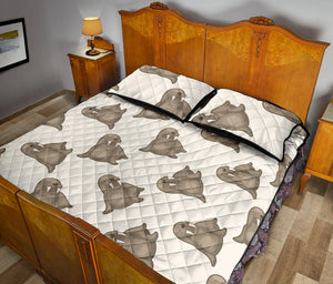 Sea Lion Pattern Quilt Bed Set