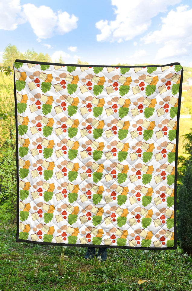 Sandwich Pattern Print Design 02 Premium Quilt