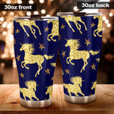 Unicorn Gold Pattern Tumbler