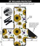 Sunflower Pattern Background Recliner Cover Protector