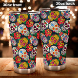 Suger Skull Pattern Background Tumbler
