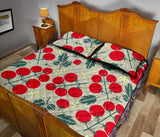 Hand Drawn Tomato Pattern Quilt Bed Set