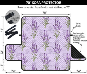 Lavender Pattern Background Sofa Cover Protector