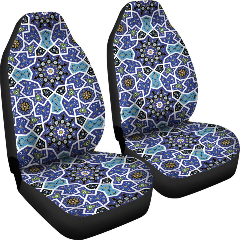 Blue Arabic Morocco Pattern Universal Fit Car Seat Covers