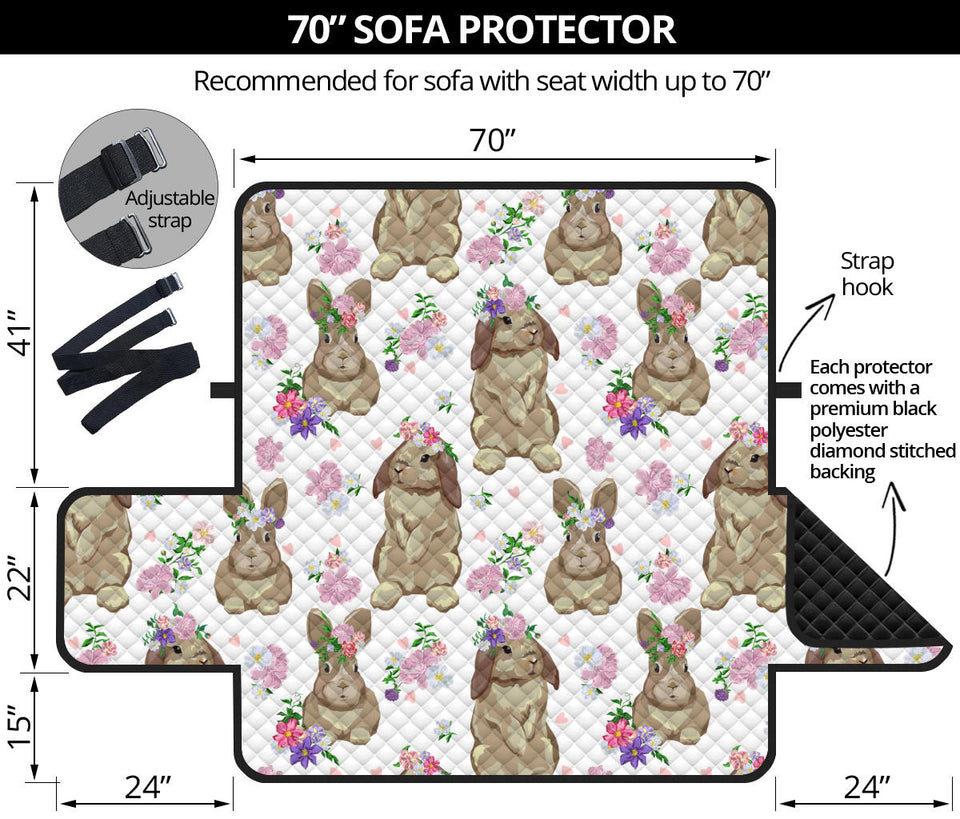 Rabbit Pattern Sofa Cover Protector