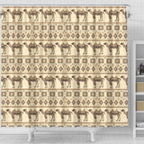 Traditional Camel Pattern Ethnic Motifs Shower Curtain Fulfilled In US