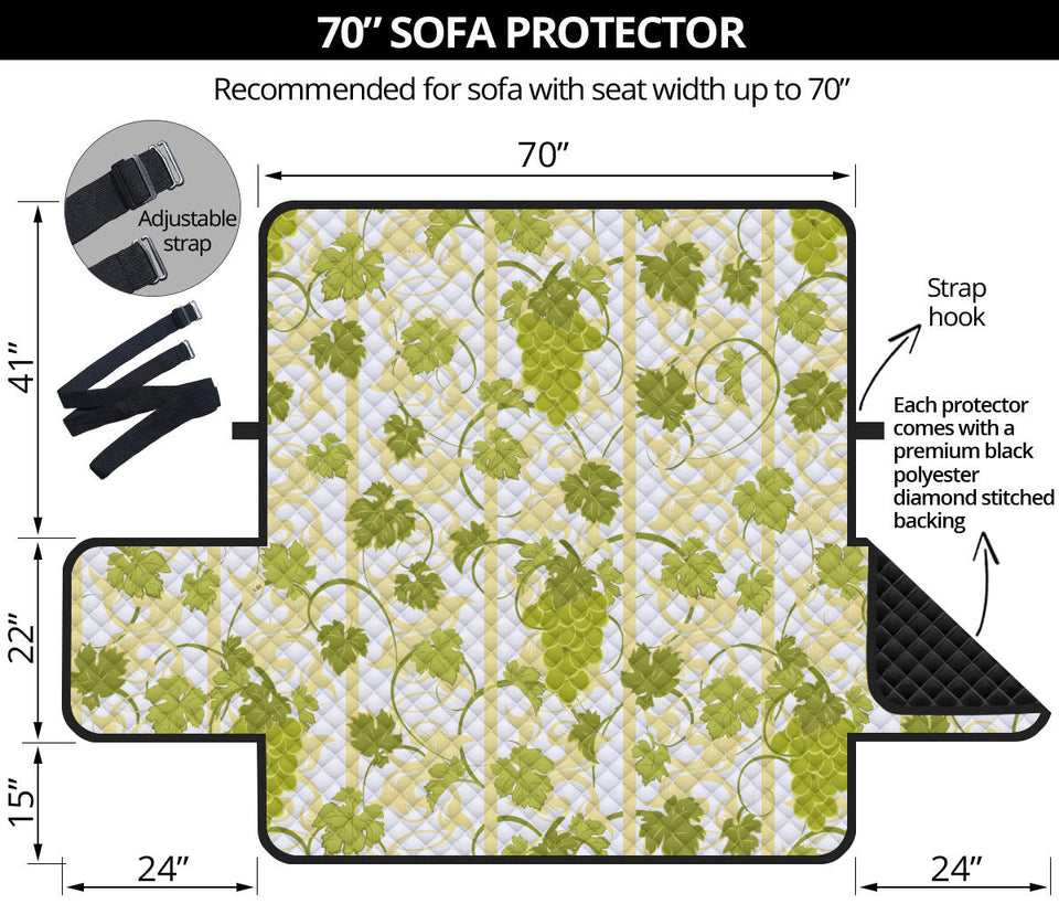 Grape Pattern Background Sofa Cover Protector