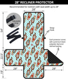 Otter Pattern Background Recliner Cover Protector