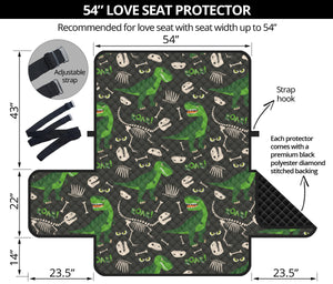 Dinosaur Pattern Loveseat Couch Cover Protector