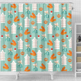 Windmill Pattern Theme Shower Curtain Fulfilled In US