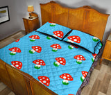 Mushroom Pokkadot Pattern Quilt Bed Set