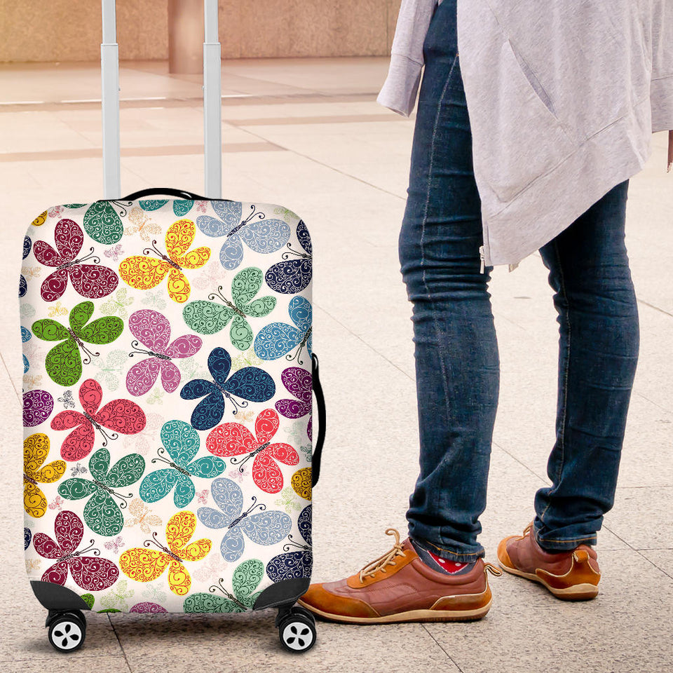 Colorful Butterfly Pattern Luggage Covers