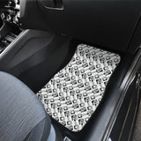 Engine Piston Pattern Print Design 03 Front and Back Car Mats