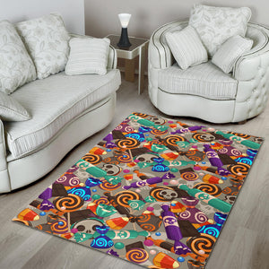 Halloween Candy Pattern Area Rug