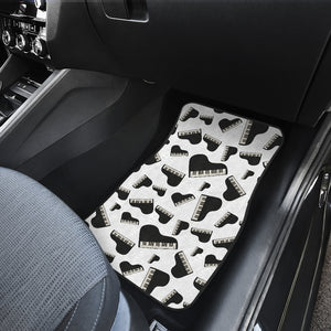 Piano Pattern Print Design 02 Front and Back Car Mats