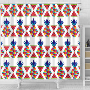 Geometric Pineapple Pattern Shower Curtain Fulfilled In US