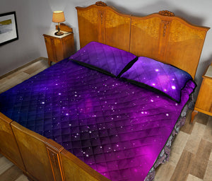 Pink Space Galaxy Pattern4 Quilt Bed Set