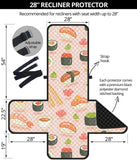 Sushi Pattern Background Recliner Cover Protector