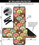 Donut Pattern Background Recliner Cover Protector