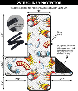 Bowling Strike Pattern Recliner Cover Protector