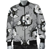 Siberian Husky Pattern Theme Men Bomber Jacket