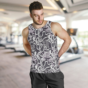 Snake Gray Pattern Men Tank Top