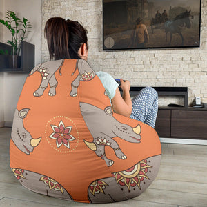 Rhino Pattern Theme Bean Bag Cover