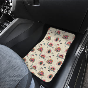 Snail Pattern Print Design 04 Front and Back Car Mats