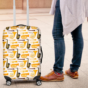 Saxophone Theme Pattern Luggage Covers