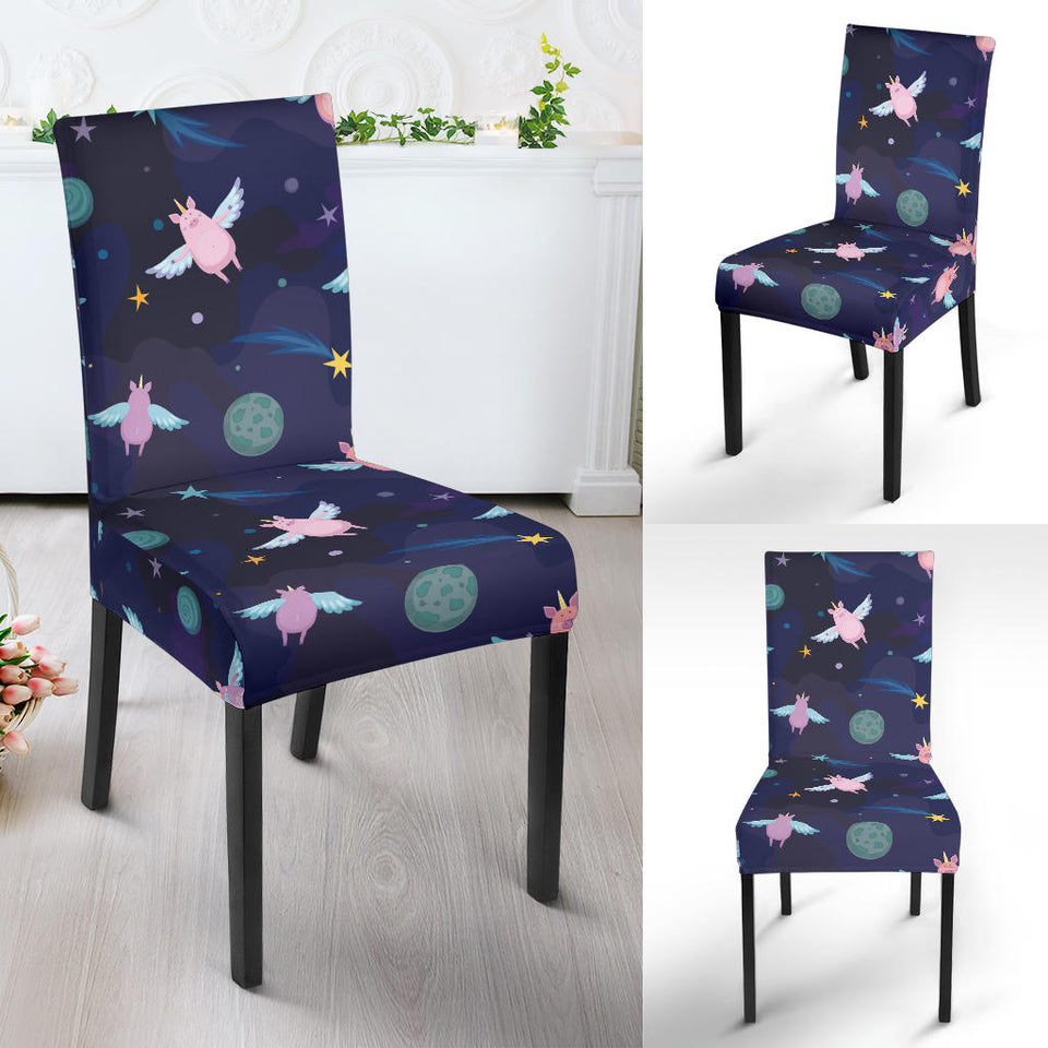 Pig Pattern Print Design 05 Dining Chair Slipcover