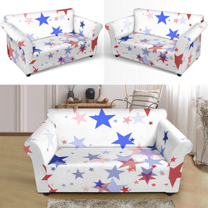 USA Star Pattern Loveseat Couch Slipcover